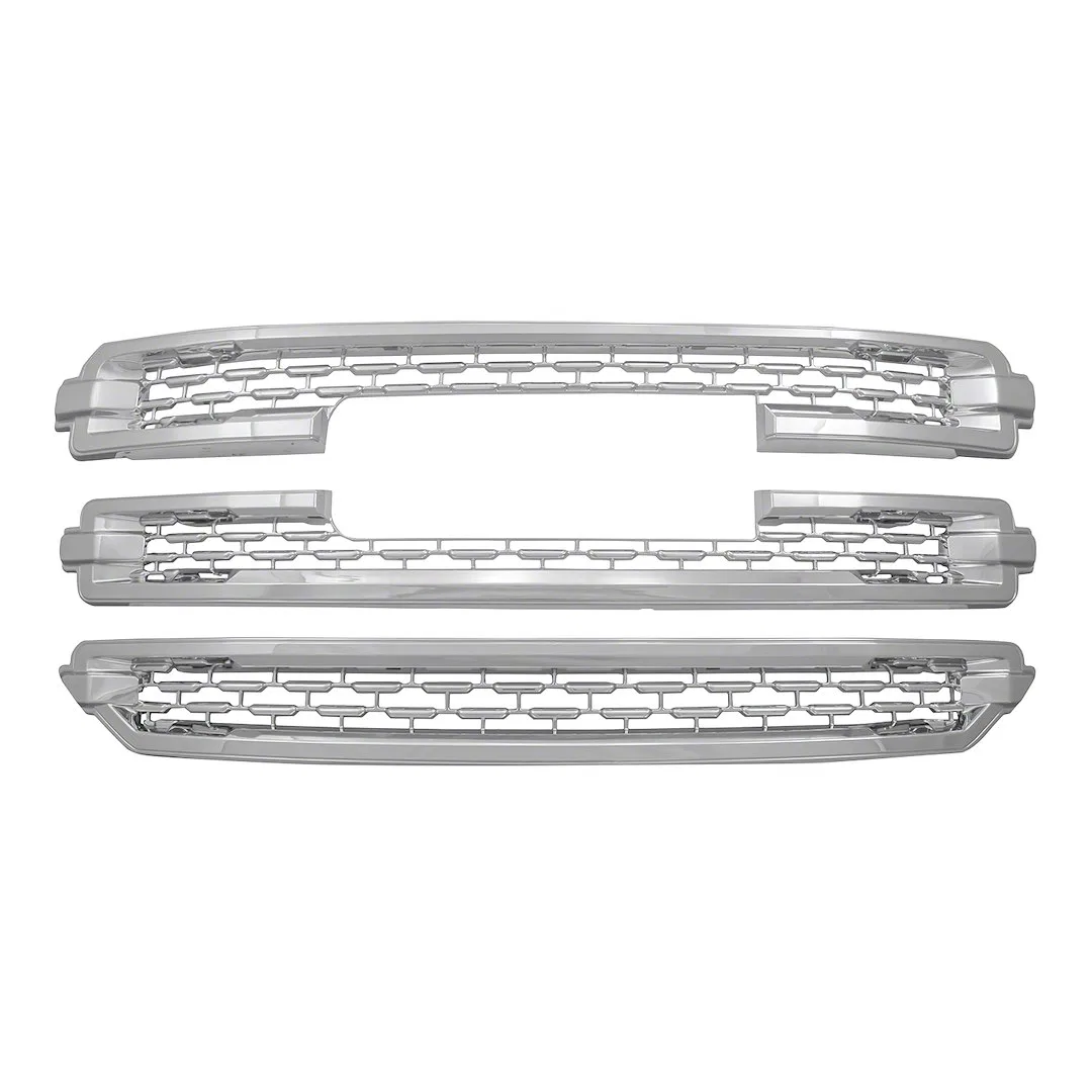 GI162 – COAST2COAST Grille Insert, Overlay Honeycomb Style 3 Piece Chrome Plated ABS Plastic